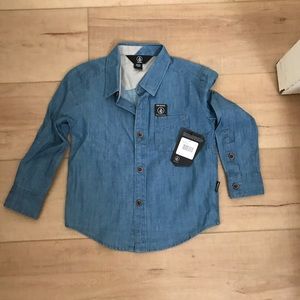 3t volcom button up